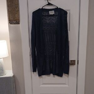 Love Tree Navy Lace Cardigan